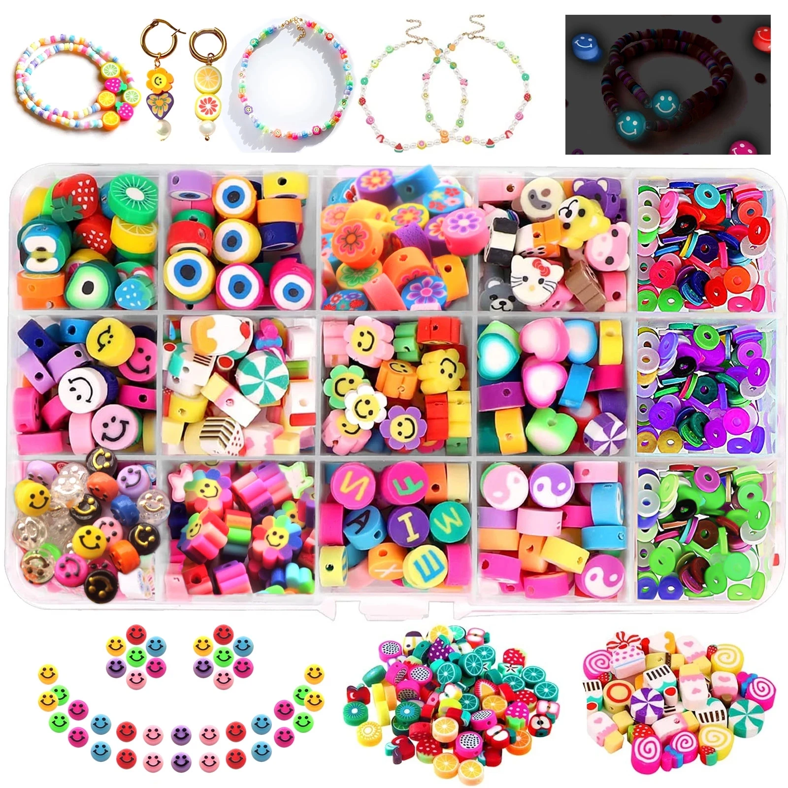 DIY Jewelry Making Kit Set Kandi Beads For Bracelets Bead Craft Glass Seed Letter Alphabet Art | Украшения и аксессуары