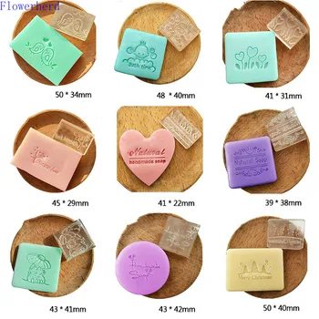 

Acrylic Seal Natural Transparent with Handle A Variety of Patterns Handmade Soap Pottery Clay Seal Resin Edamame Soap Seal
