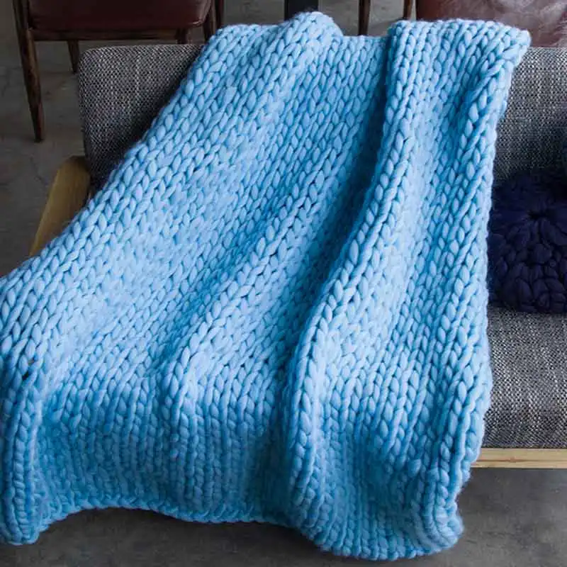 FashionFingerThickThreadBlanketHandWeavingWoolKnitedBlankets