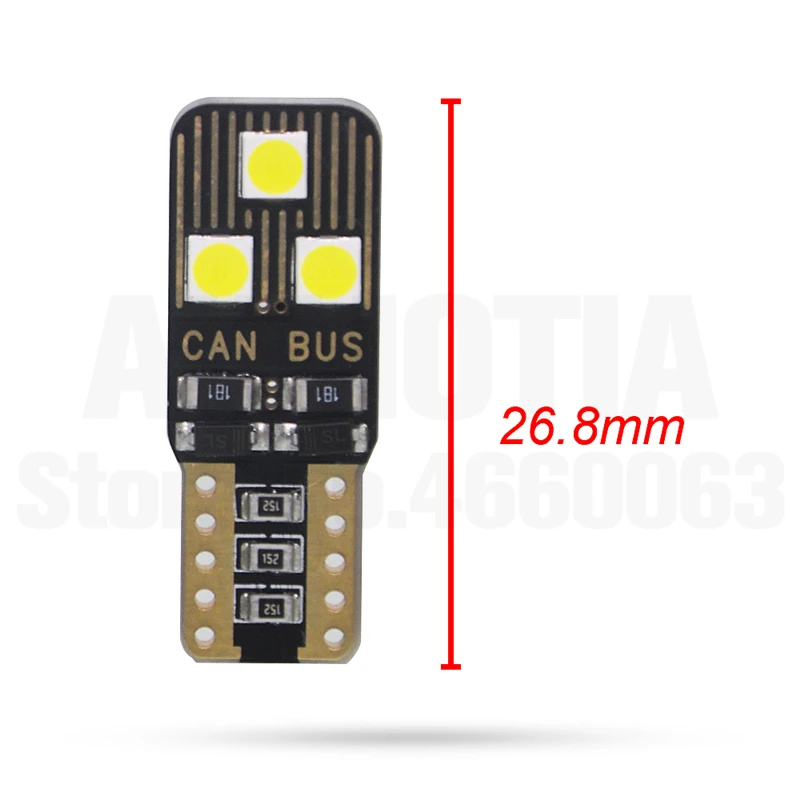 100 шт. T10 W5W интерьера автомобиля светильник s 194 501 led 3030 инструмент SMD светодиодные лампы купол светильник 12V 6000K