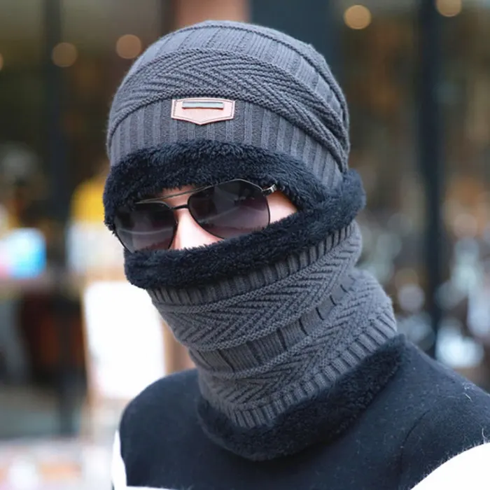 2 шт./компл. зимняя теплая вязаная шапка с помпоном шапка мягкий комплект шапки и шарфа, способный преодолевать Броды для взрослых/Дети-ОПК
