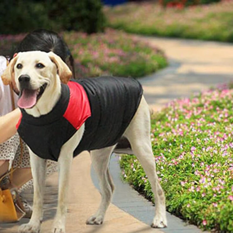 Winter Pet Dog Clothes Warm Big Coat Puppy Clothing Waterproof Vest Jacket For Small Medium Large Dogs Golden Retriever | Дом и сад