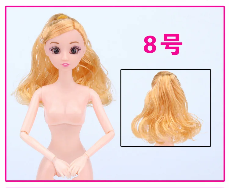 12 подвижных 30 см игрушки куклы тела суставы для Barbi пластик принцесса выпечки торт обнаженное туловище для куклы с головой женский niol - Цвет: 8