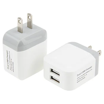 

1000pcs 5V 2.1A Dual Usb-porten US Plug AC Wall Charger Power Travel Adapter for iPhone Samsung