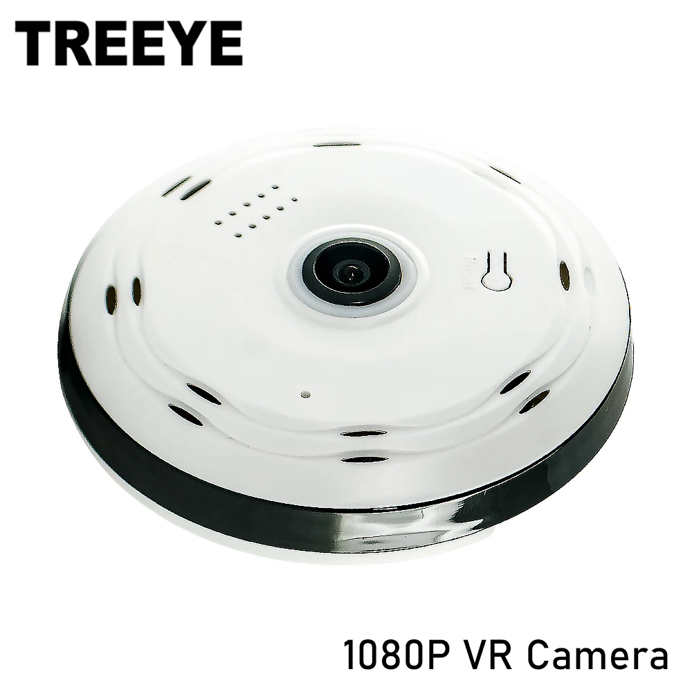 TREEYE HD 1080P 2MP 360 градусов панорамный монитор рыбий глаз wifi инфракрасная камера VR камера с двухсторонним аудио/детектор движения