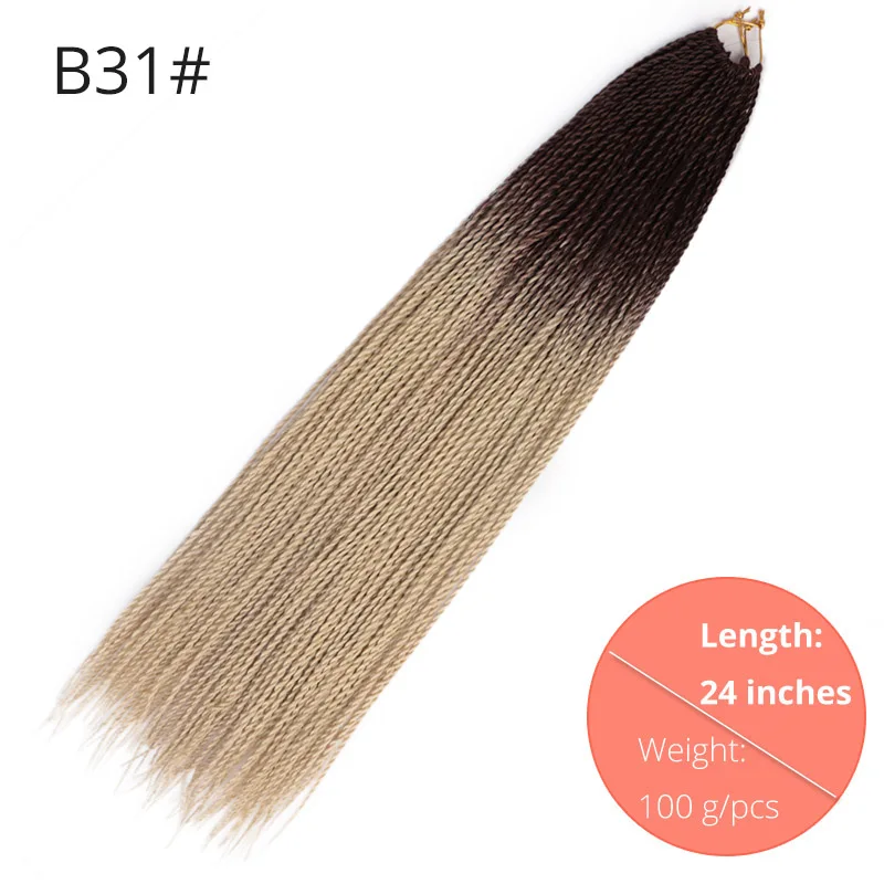 P8/613 AISIBEAUTY, вязанные косички, волосы, 24 дюйма, Омбре, канальские волосы, синтетические, Сенегальские, крученые волосы для наращивания, для отдыха, косплей - Цвет: P8/613