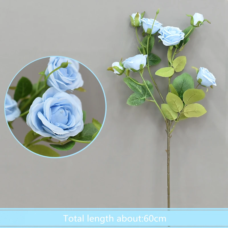 Свадебное украшение Синий Имитация Шелковый Искусственный цветок украшение дома гостиной ряд цветов цветы композиция реквизит для фотосессии - Цвет: Q12