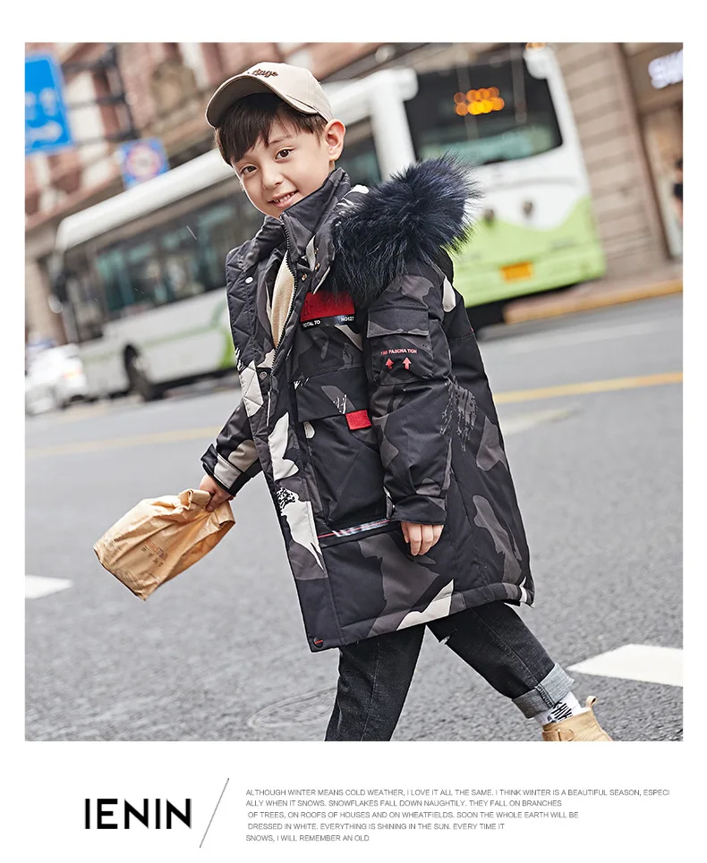 Качественная зимняя одежда для мальчиков, модные детские пуховики с меховым капюшоном парки для мальчиков-подростков верхняя одежда для детей возрастом 8, 10, 12, 14 лет