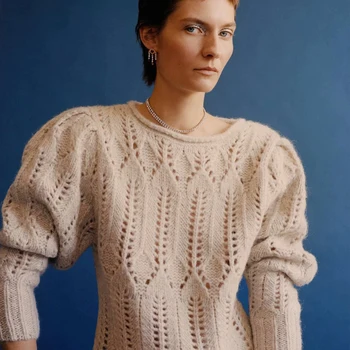 

2019 New ZA Solid Color Sweater Women Long Sleeve Round Collar Comfort Elegant Charm Temperament Autumn Casual Shirt Wholesale