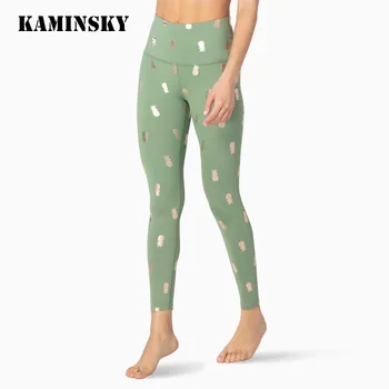 

Kaminsky Pineapple Leggings Women High Waist Sports Leggings Pants Push Up Workout Jeggings Sexy Leggins Mujer Fitness Legging