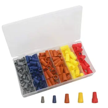 

180Pcs Electrical Wire Connectors Screw Terminals, Easy Twist On Connector Kit With Spring Insterted Wire Nuts Cap Connections A