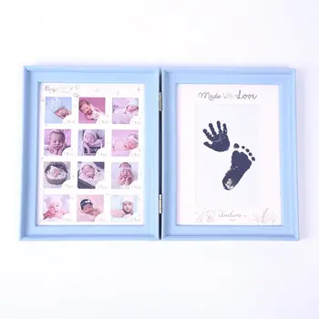 

Newborn Baby Hand Foot Ink Pad Print Infants Full Moon Age Growth Photo Frame