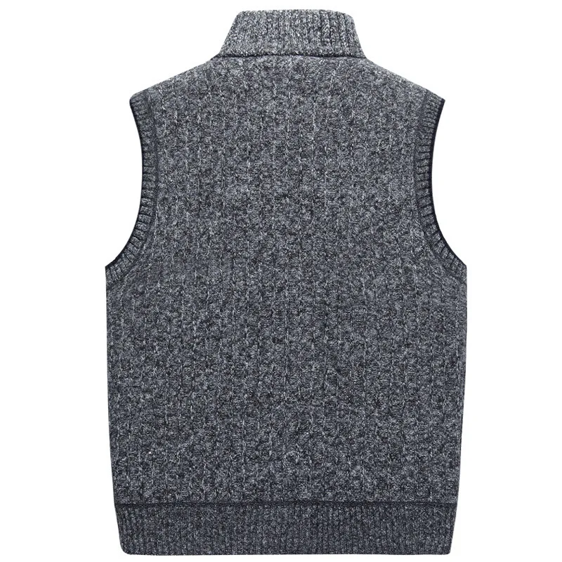 Men Sweater Vests Thick Sweaters Autumn Winter Sleeveless