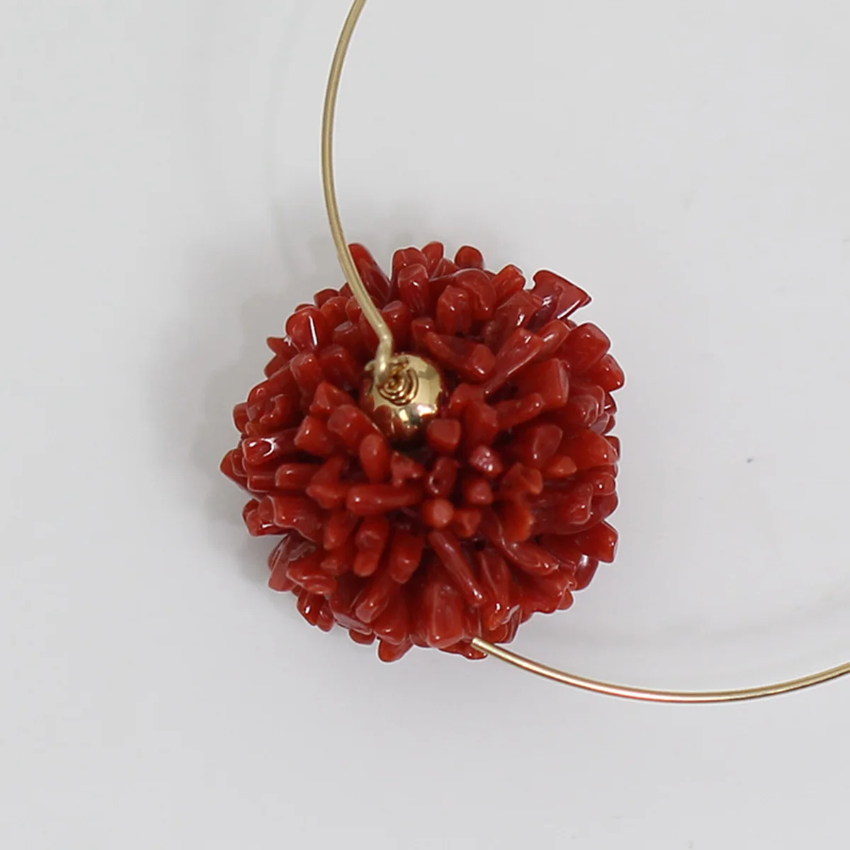 Beadsnice позолоченное кольцо для ушей красные коралловые серьги, изящные украшения для женщин 39740