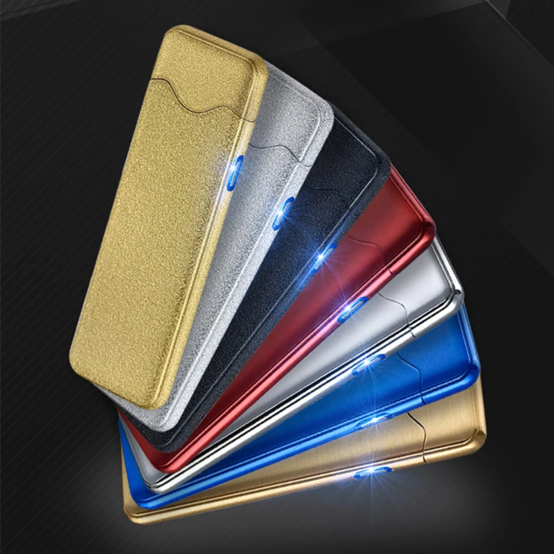 Тонкая USB плазменная дуговая зажигалка USB электрические зажигалки для сигарет Smart Touch двухсторонняя зажигалка аксессуары для курения гаджеты для мужчин