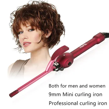 

9MM Mini curling iron Professional curling iron 65W Top anti-hot design PTC heating element Ceramic glaze layer