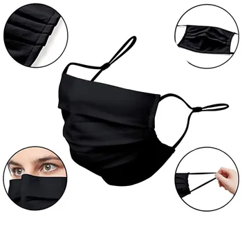 

1pc Black Face Mask Adult Unisex Cloth Mouth Masks Washable Reusable Mascarillas Cycling Protective Mondkapjes Mouth Caps Маска