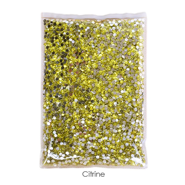 Wholesale Jelly AB Resin Non Hot Fix Rhinestones Cтразы Flatback Plastic Crystals Strass Glitters Stone Bulk Big Package for DIY Citrine