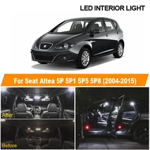 11 шт., белые лампы Canbus для чтения карт в багажнике, 2004-2015, Seat Altea 5P 5P1 5P5 5P8