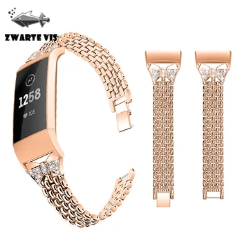 

Smart strap for Fitbit charge2 smart watch for charge2 butterfly diamond stainless steel strap fashion metal strap 18mm women