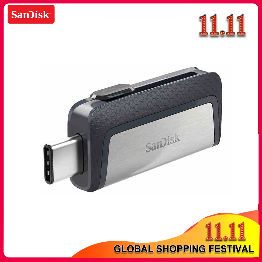 SanDisk SDDDC2 Экстремальный type-C USB 3,0 и 3,1 128 Гб 64 Гб двойной OTG USB флеш-накопитель 32 ГБ флеш-накопитель USB флешка Micro USB Flash