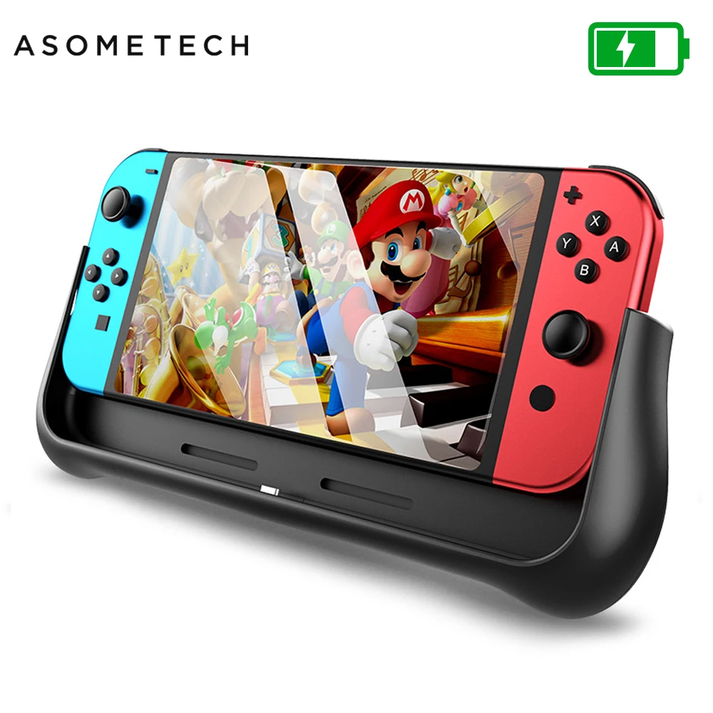 Чехол с аккумулятором 10000 мАч для Nintendo Switch Console держателем быстрая зарядка