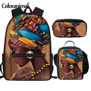 

Coloranimal Pop Children School Bags for Kids Black Art Girl Magic Afro Lady Printing School Bag Teenagers Book Bag Mochila sac