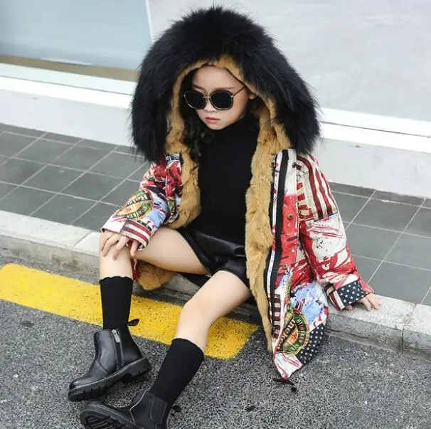 Baby Girl Winter Coat Hooded Fur Collar Infant Girls Fleece Jacket Kids Toddler Girls Warm Parka Snowsuit - Color: Gold