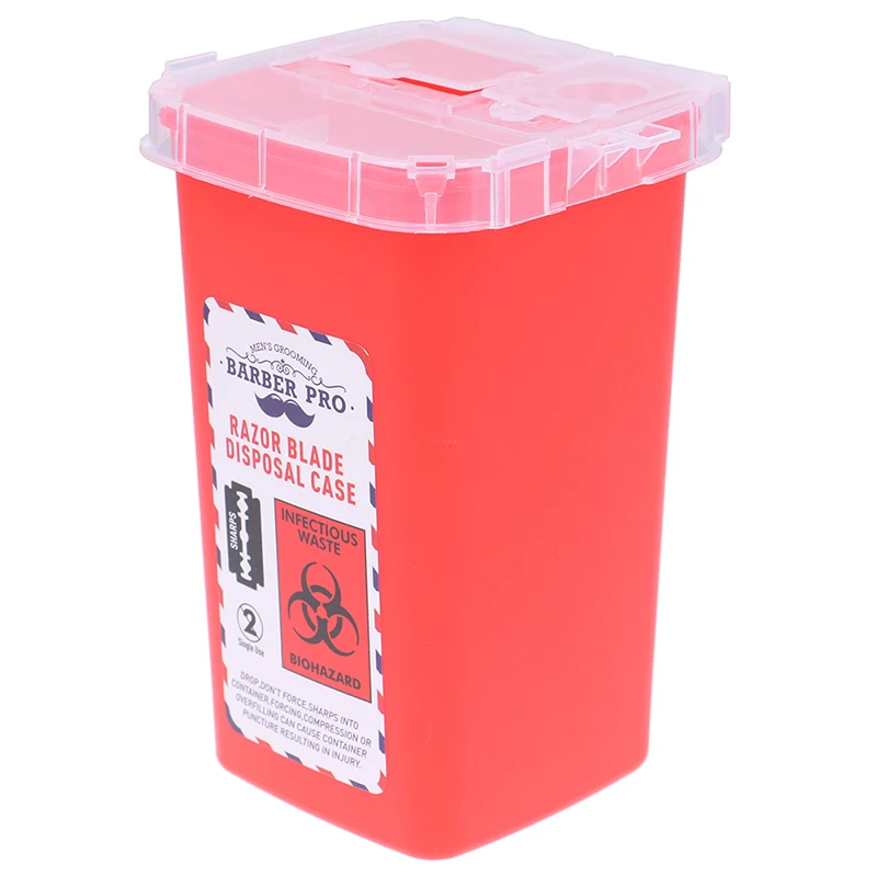 Plastic Sharps Container Medical Needles Bin Biohazard Tattoo Piercing Needles Disposal Collect Box Tattoo Artist Waste Box