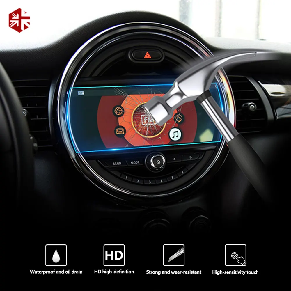Для MINI Cooper F54 F55 F56 F60 Автомобильный навигационный экранный Инструмент Защитная Наклейка на приборную панель Защитная пленка для стекла аксессуары