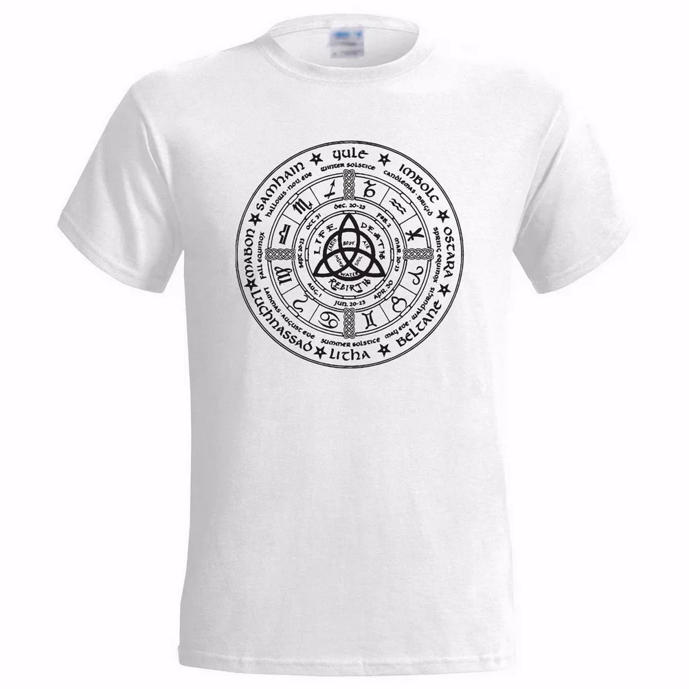 PAGAN CHART эмблема Мужская футболка знак PAGANISM DRUID Астрология оккультные знаки