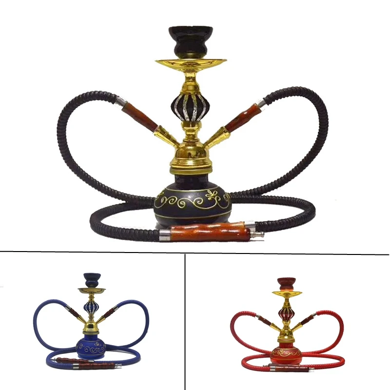 Shisha Hookah Set Conventional Hookah With 2 Hose Glass Base Flask Nargile Shisha Narguile Chicha Cachimbas Water Pipe Shisha Pipes Accessories Aliexpress