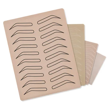 

Microblading Supplies Eyebrow Practice Latex Skin Permanent Makeup Tattoo Training Both Side No Ink Needed Dotting line