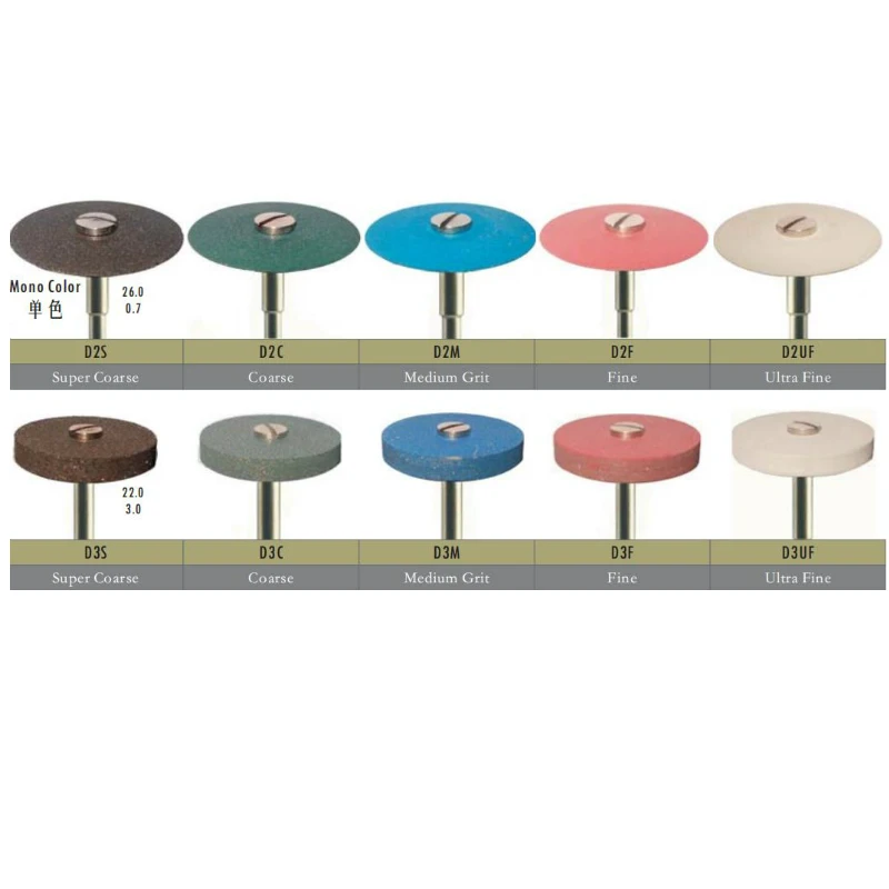 

2pcs/lot Dental Lab Diamond Polisher Burs Drill Dental Cutting Disc Wheels Abrasive Tools for Polishing Zirconia all Ceramics