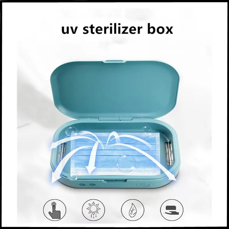 

Masks UV sterilizer box ultraviolet sterilization 5V dual UV cell phone sterilizer glasses Sterilizer box with Aroma sterilizer