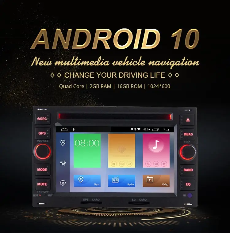 JDASTON Android 10 автомобильный dvd-плеер для Volkswagen Passat B5 Polo Golf 4 5 Touran Sharan Caddy T5 Tiguan Bora gps 2 Din автомагнитола