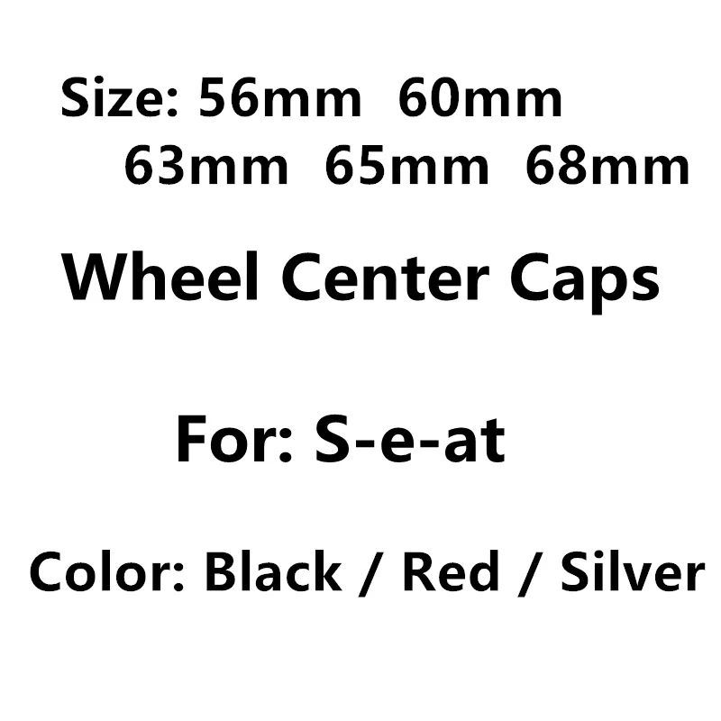Tapas de cubo de rueda de coche, emblema, llanta, accesorios de estilo de coche, 63mm, 65mm, 68mm, 56mm, 60mm, 4 Uds.