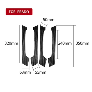 

4pcs Armrest Trim Sticker Carbon Fiber For Toyota Off-road Prado FJ150 2010-2019 Decal Decor Portable