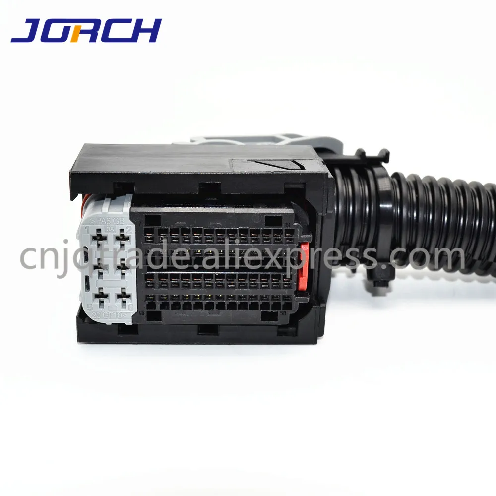 

1set 58Pin Way 15494596 Delphi ECU Connector Auto PC Board Socket With Full Pin Wiring Harness Pigtail for DCM3.2