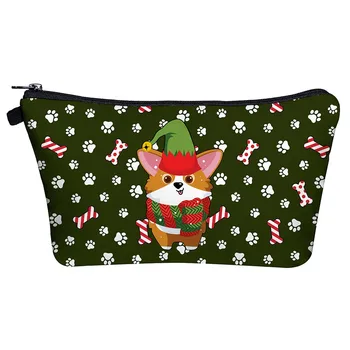 

Women's 2019 New Christmas Fashion Large-Capacity Cosmetic Canvas Bag Female Retro Daily Causal Foldable Reusable Waterproof Bag