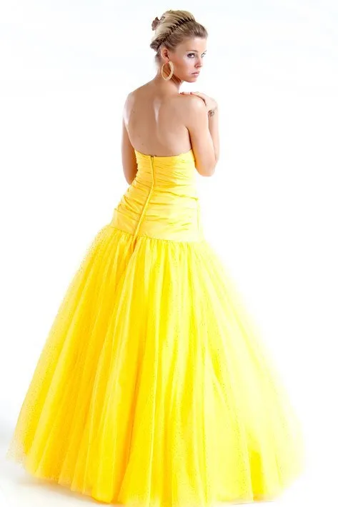 Дешевые robe de soiree Модные Вечерние Платья longo с желтыми кристаллами Бальные платья для подружек невесты