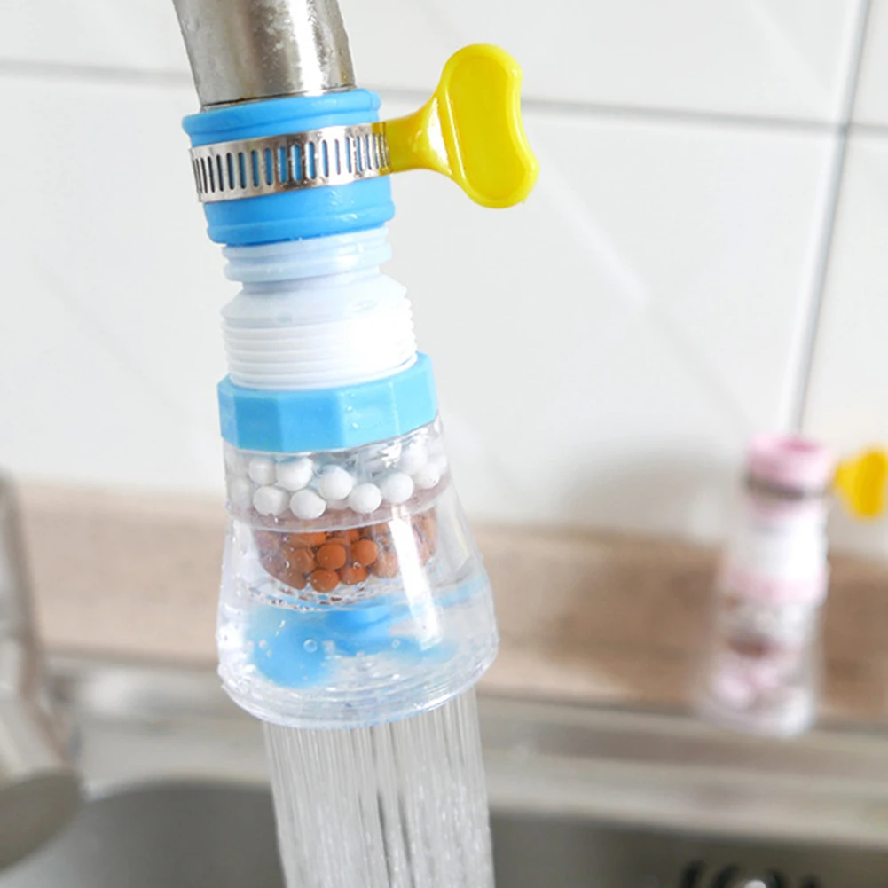 PVC Filter Adjustable Anti Splash Kitchen Sprayer Home Water Saving 360 Degree Rotation Purifier Double Layer Faucet Sprinklers