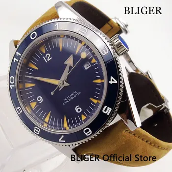 

41mm blue sterile dial super luminous sapphire glass ceramic bezel Automatic movement men's watch men BC86