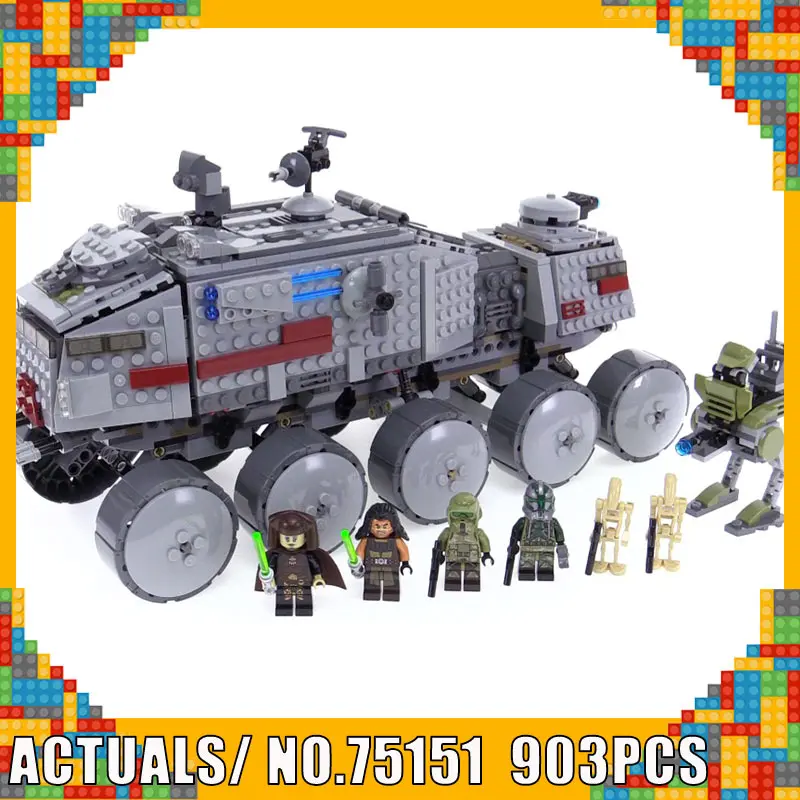 

05031 903PCS Clone Turbo Tank 05032 Captain Rex's AT-TE Set Star Serise Wars Building Blocks Bricks Toys 75151 75157