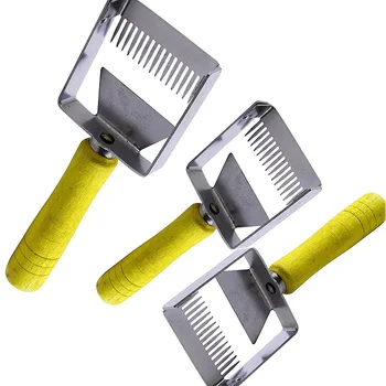 

Stainless Steel Tines Uncapping Fork and Scraper Wooden Handle- Beekeeping Equipment Bee Hive Hand Tool