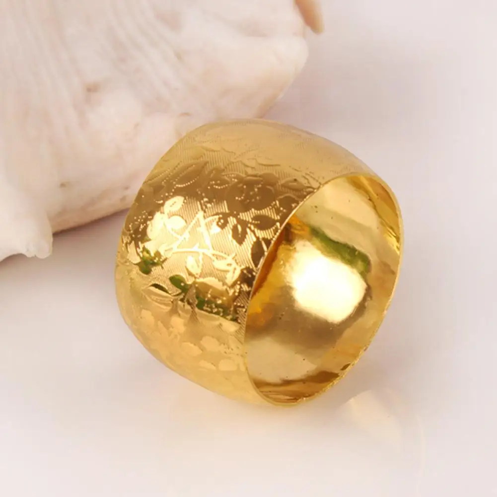 Kitchen Gold Napkin Ring Napkin Buckle Circle Cloth Ring Towel Buckle Wedding Festival Hotel Supplies for Table Decoration