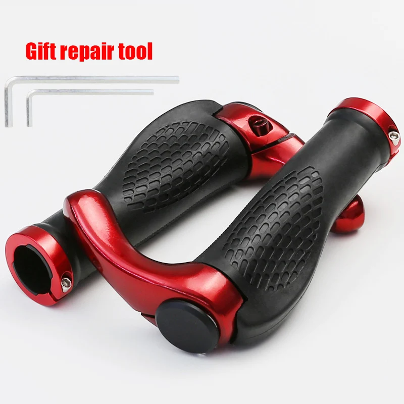 Cattle Horn red 1 пара MTB Горные/дорожные ручки для велосипедного руля противоскользящие эргономичные Упоры для рук на руль велосипеда рожки руля велосипедные ручки резиновые ручки для велосипеда - Цвет: Cattle Horn red