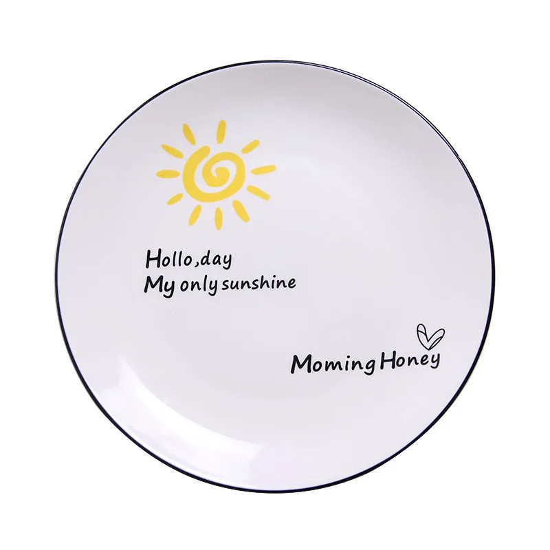 Creative Ceramic Plate Cartoon Steak Plate Household Fruit Vegetable Hotel Tableware