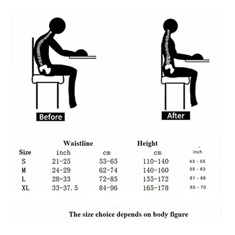 Tcare Adjustable Posture Corrector Waist Shoulder Brace Back Support, Back Lumbar Pain Relief Belt For Men Women