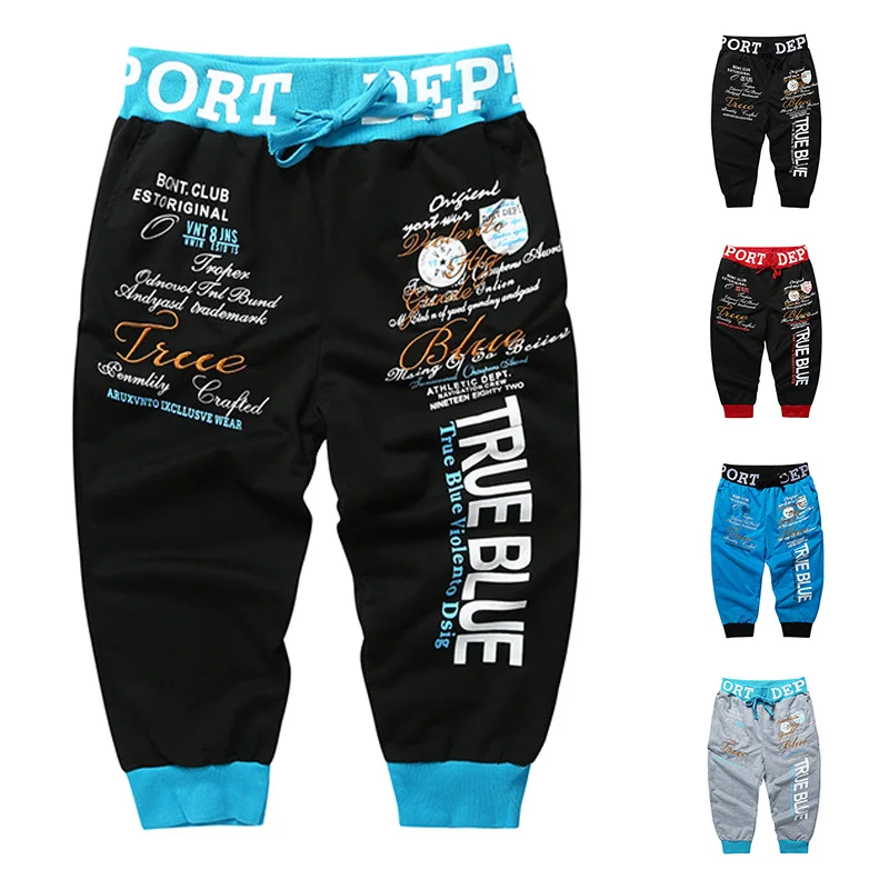 

2018 Summer Men's New Style English Printed Letter Embroidery Fashion Casual Sports Pants
